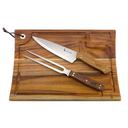 Juego de cubiertos parrilleros + Tabla