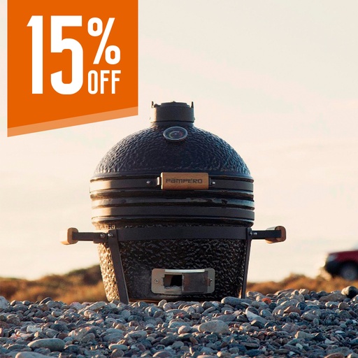 [KAMA018] Parrilla horno Kamado "PAMPERO MINI, Negro" - Kamado Argentino