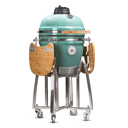 [KAMA059] Parrilla horno Kamado "ASADOR PORTEÑO, Turquesa" - Kamado Argentino