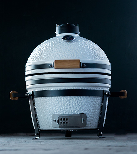 [KAMA062] Parrilla horno Kamado "PAMPERO MINI, Blanco" - Kamado Argentino