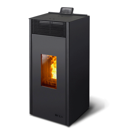 [OFN003] Calefactor alto rendimiento, estufa, a pellets Mittel Glatt - Öfen