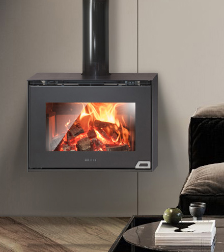 [OFN132] Calefactor alto rendimiento, estufa, a leña Holz con soporte de pared - Öfen