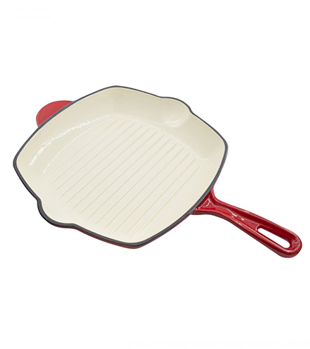 [PEU012] Bifera hierro fundido roja 28cm - Sakura