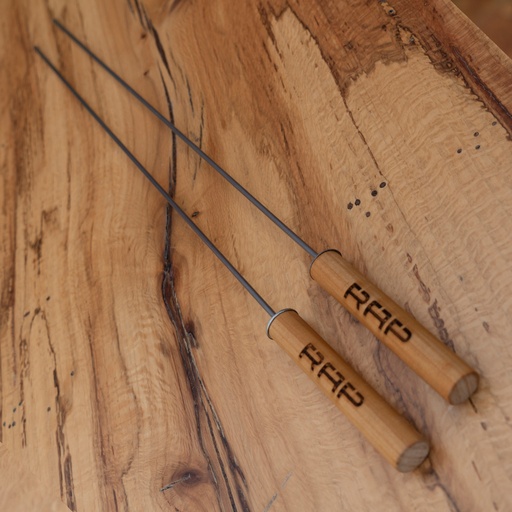 [RAP004] Pincho brochetera x2 con mango madera