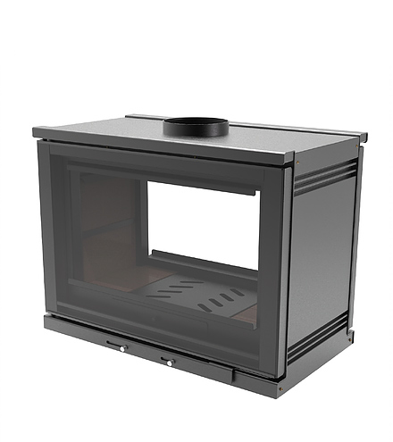 [TR109] Hogar Insertable a leña PARIS Doble Puerta -  Tromen