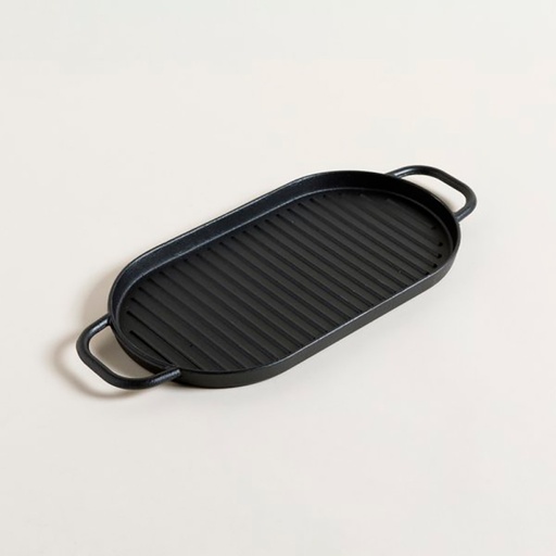 [MIS001] Plancha fundición oval con asas 30x16,50 cm