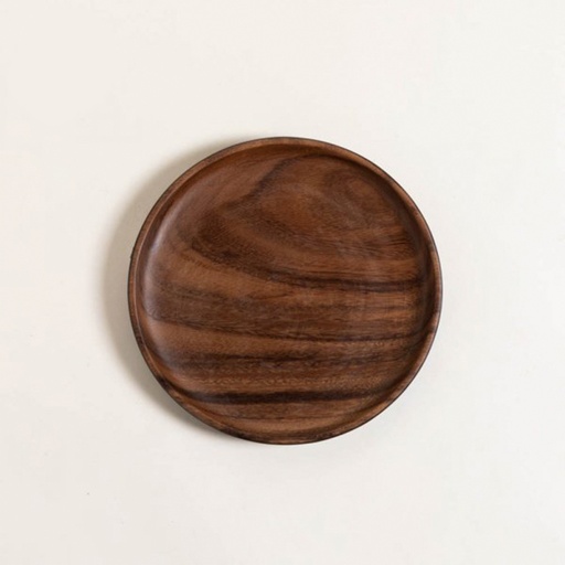 [MIS010] Plato redondo Acacia Manila - Black 24 cm