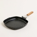 Plancha bifera con mango rebatible - 27cm