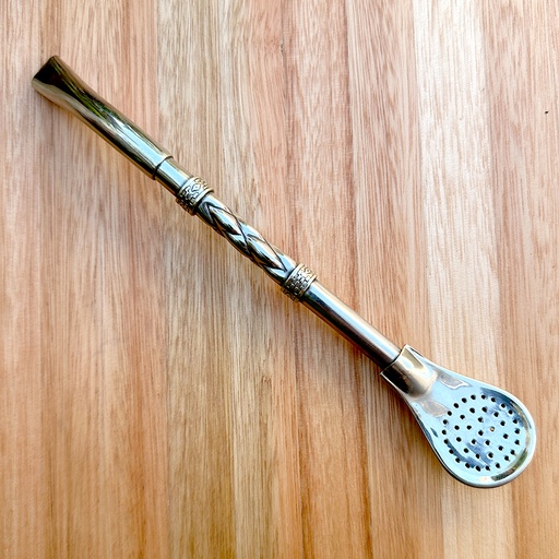 [TIC012] Bombilla 2 anillos, Alpaca