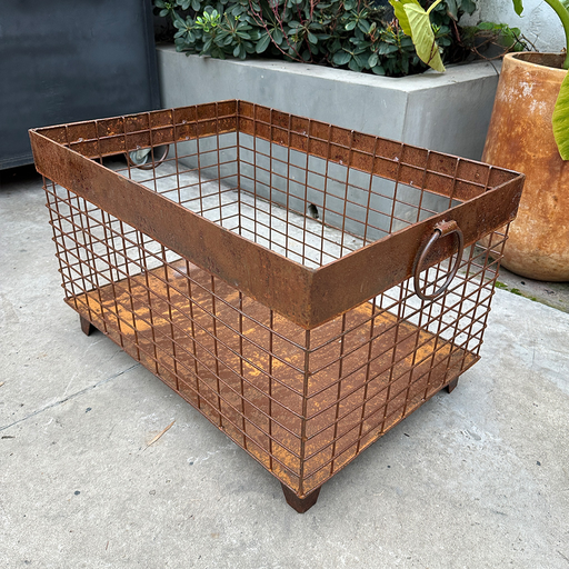 [FOG108] Leñera alambre rectangular 60 x 40