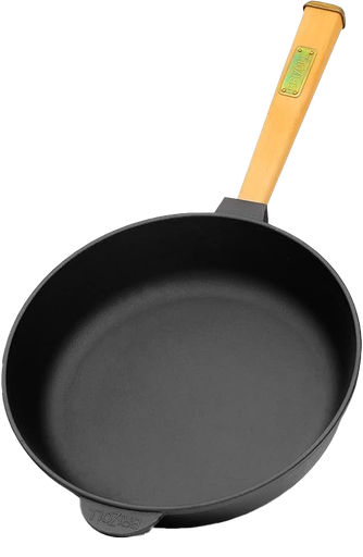 [BRI003] Sarten hierro fundido hondo mango madera 28 cm