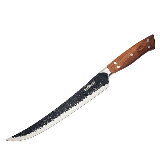 [KANG028] Cuchillo 10" Carnicero Curvo Martillado
