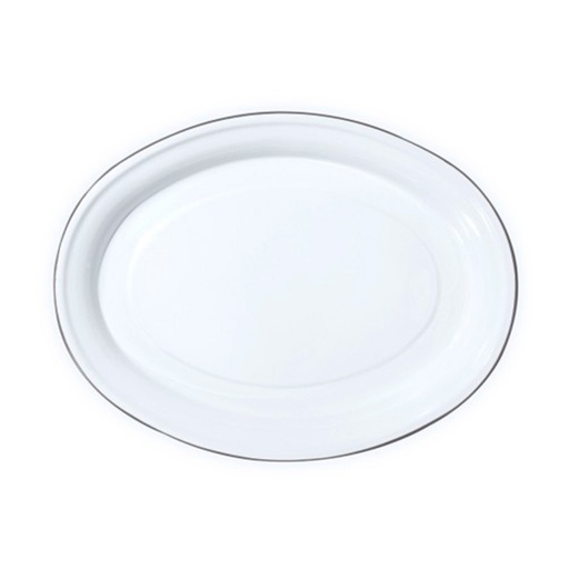 [AXN059] Bandeja enlozada oval borde negro